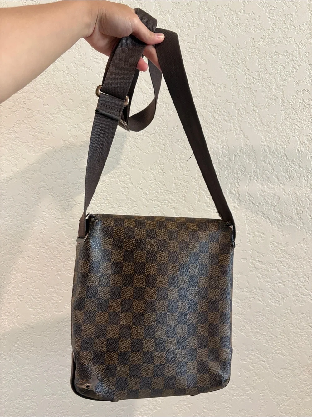 Louis Vuitton Damier Ebene Brown Brooklyn PM Crossbody Bag LV